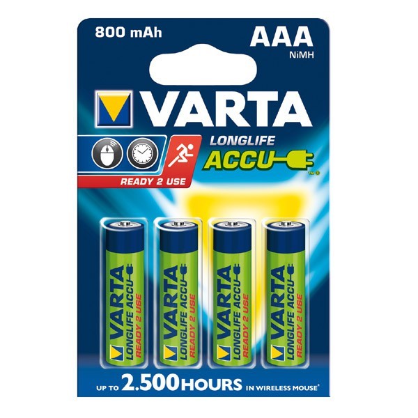 4x Varta Longlife Batterij vr. Gigaset C620