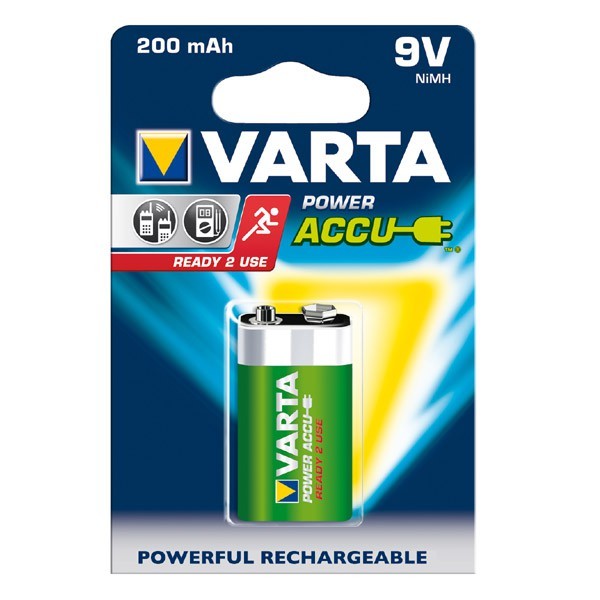 Varta Battery Power Accu 9V E-Blok Ready 2 use NiMH 200mAh 56.722